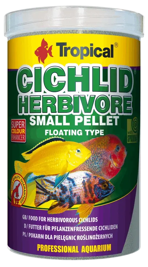 Cichlid Herbivore Small Pellet Cichlid 250Ml/90G 1000Ml/36G