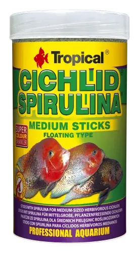 Cichlid Spirulina Med Sticks Cichlid 1000Ml/360G 250Ml/90