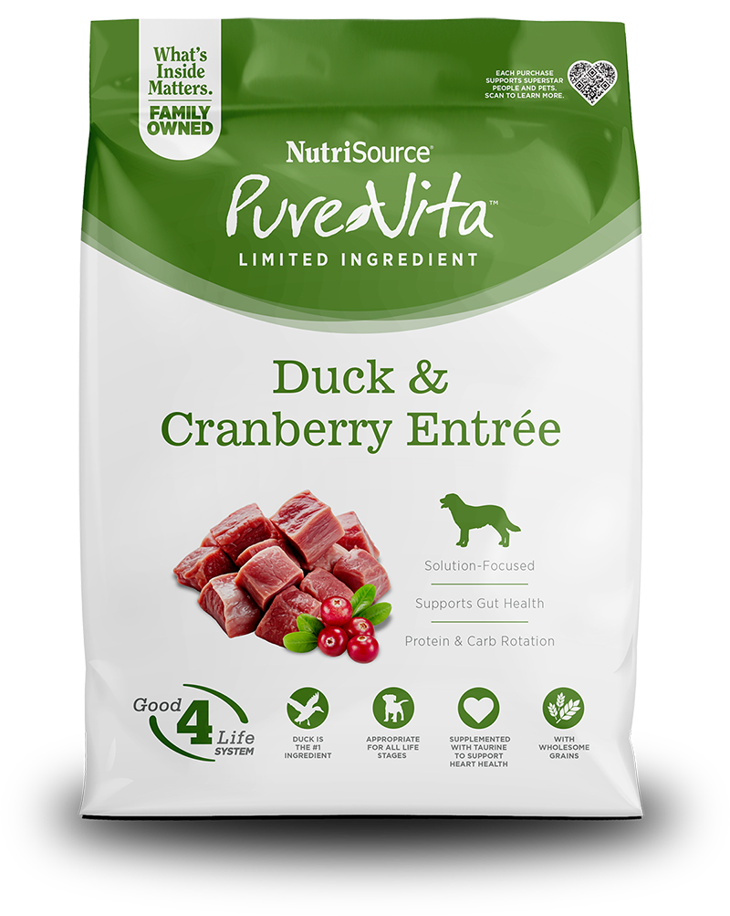 NutriSource Pure Vita Duck and Cranberry