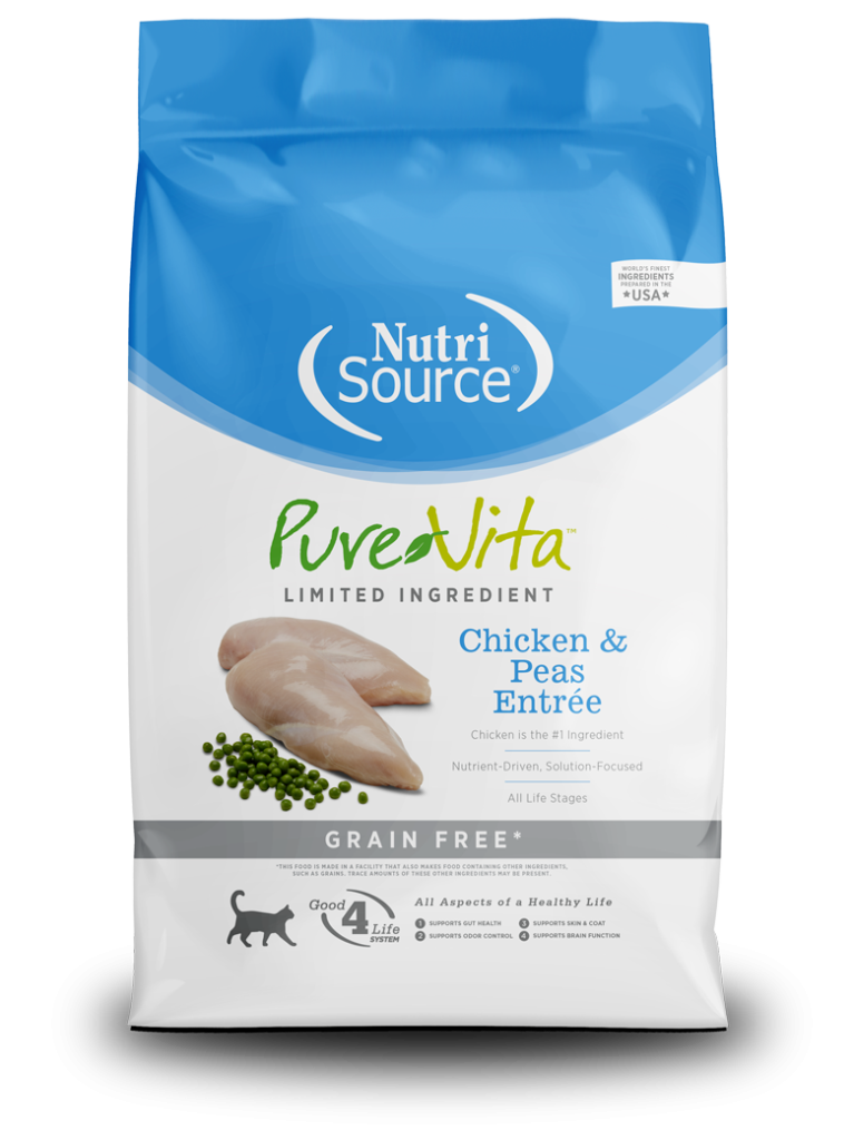 NutriSource Pure Vita Cat Chicken and Peas Grain Free