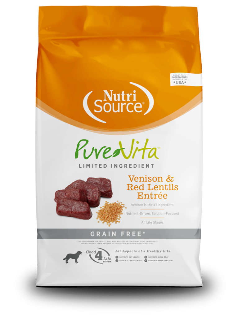NutriSource Pure Vita Venison and Red Lentils