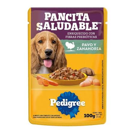 Pedigree Pouch Pancita Saludable Pavo y Zanahoria 100gr