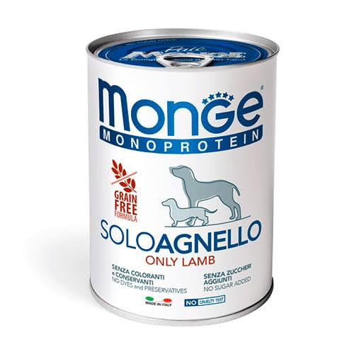 Monge Solo Cordero Perro 400g