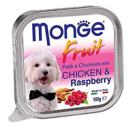 Monge Fruit Paté Pollo con Frambuesas 100g