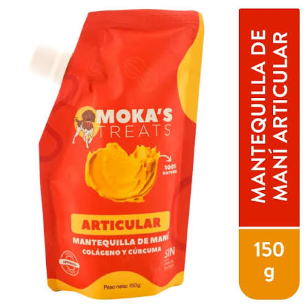 Moka's Treats Mantequilla de Maní Movilidad (Colágeno y Cúrcuma) 150g
