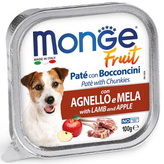 Monge Fruit Paté Cordero con Manzana 100g