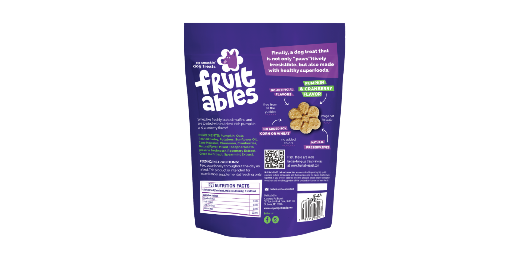 Fruitables Pumpkin & Cranberry 198g