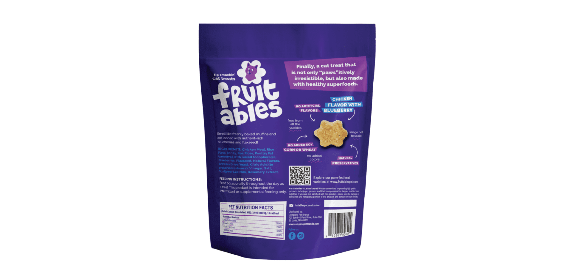 Fruitables Cat Chicken | Blueberry 70g
