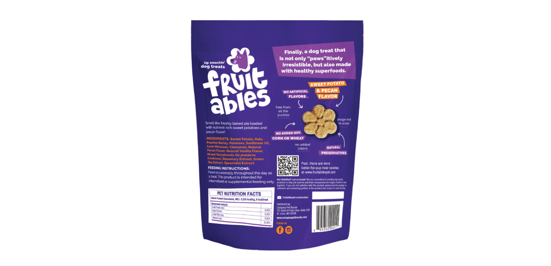Fruitables Sweet Potato & Pecan 198g